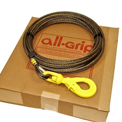 Winchline 3/8" X 100' Steel Winch Cables Hooks Wrecker Supplies